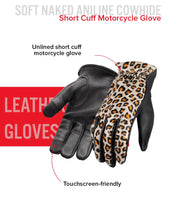 Charger l'image dans la galerie, Women's Motorcycle Leather Gloves