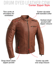 Load image into Gallery viewer, Waxed Motorcycle Leather Jacket