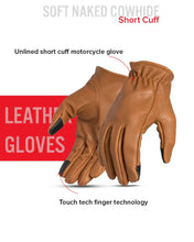 Load image into Gallery viewer, Roper Men's Motorcycle Leather Gloves