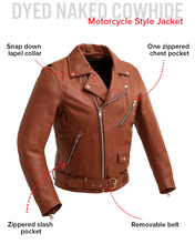 Load image into Gallery viewer, Fillmore Men's Motorcycle Leather Jacket