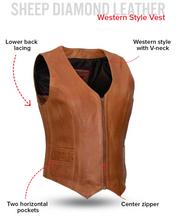 Cargar imagen en el visor de la galería, Western Style Motorcycle Leather Vest