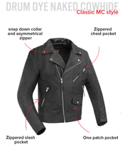 Load image into Gallery viewer, Arnold Men's Motorcycle Leather Jacket
