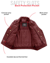 Load image into Gallery viewer, Naked Cow Leather Women's Classic Motorcycle Leather Jacket