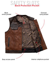 Load image into Gallery viewer, Gunner Men's Leather Motorcycle Vest (Limited Edition)