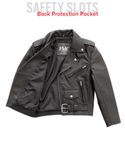 Cargar imagen en el visor de la galería, Kid's Motorcycle Leather Jacket