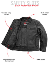 Charger l'image dans la galerie, Men's Racer Motorcycle Leather Jacket