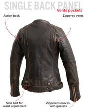 Load image into Gallery viewer, Electra - Women's Motorcycle Leather Jacket