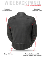 Charger l'image dans la galerie, Men's Racer Motorcycle Leather Jacket