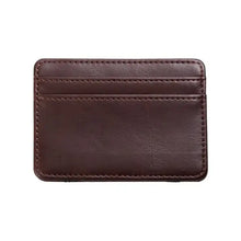 Load image into Gallery viewer, Brown vegan leather wallet with multiple compartments and eco-friendly design, perfect for organizing cards and cash stylishly.