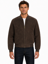 Cargar imagen en el visor de la galería, REED Chaqueta de cuero de gamuza de béisbol para hombre (importada)