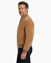 Cargar imagen en el visor de la galería, REED Chaqueta de cuero de gamuza de béisbol para hombre (importada)