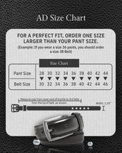 Cargar imagen en el visor de la galería, Genuine Leather Belt for Men – Zinc Alloy Buckle, 1.25" Strap