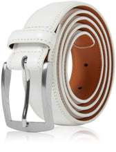Cargar imagen en el visor de la galería, Genuine Leather Belt for Men – Zinc Alloy Buckle, 1.25" Strap