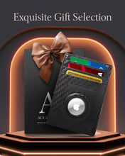 Cargar imagen en el visor de la galería, Leather AirTag Card Holder – Slim Wallet with Hidden Tracker Pocket