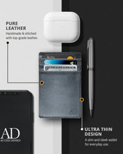 Charger l'image dans la galerie, Genuine Leather Slim Card Holder – RFID Blocking, Minimalist