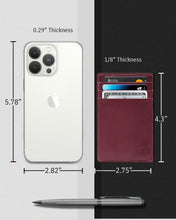 Charger l'image dans la galerie, Genuine Leather Slim Card Holder – RFID Blocking, Minimalist