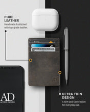 Charger l'image dans la galerie, Genuine Leather Slim Card Holder – RFID Blocking, Minimalist