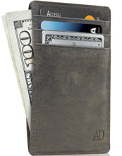 Charger l'image dans la galerie, Genuine Leather Slim Card Holder – RFID Blocking, Minimalist