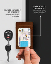 Charger l'image dans la galerie, Genuine Leather Slim Card Holder – RFID Blocking, Minimalist