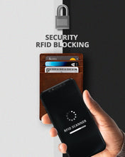 Charger l'image dans la galerie, Genuine Leather Slim Card Holder – RFID Blocking, Minimalist