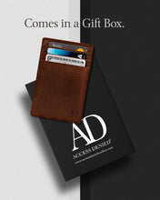 Charger l'image dans la galerie, Genuine Leather Slim Card Holder – RFID Blocking, Minimalist