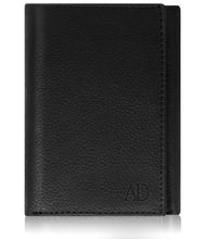 Charger l'image dans la galerie, Genuine Leather Trifold Wallet – Flip-Up Dual ID Windows, RFID Blocking