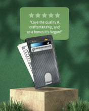 Charger l'image dans la galerie, Vegan Leather Slim Card Holder – RFID Blocking, Thumb-Hole Access