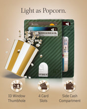 Cargar imagen en el visor de la galería, Genuine Leather Slim Card Holder – RFID Blocking, Thumb-Hole Access