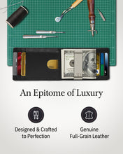 Charger l'image dans la galerie, Genuine Leather Slim Money Clip Wallet – 7 Card Slots, RFID Blocking