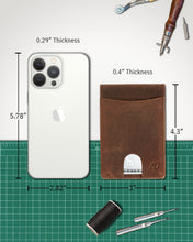 Charger l'image dans la galerie, Genuine Leather Slim Money Clip Wallet – 7 Card Slots, RFID Blocking