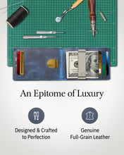 Charger l'image dans la galerie, Genuine Leather Slim Money Clip Wallet – 7 Card Slots, RFID Blocking