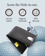 Cargar imagen en el visor de la galería, Genuine Leather Pull-Strap Bifold Wallet – Holds 7 Cards, RFID Blocking