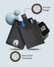 Cargar imagen en el visor de la galería, Genuine Leather Pull-Strap Bifold Wallet – Holds 7 Cards, RFID Blocking