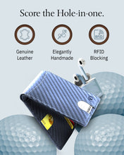 Cargar imagen en el visor de la galería, Genuine Leather Pull-Strap Bifold Wallet – Holds 7 Cards, RFID Blocking