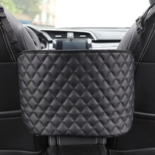 Load image into Gallery viewer, Luxury vegan leather car handbag holder seat back organizer for extra storage between front car seats.