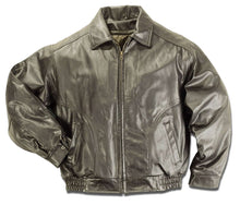 Load image into Gallery viewer, REED Men's All American bomber leather jacket, union-made in USA, featuring classic design and premium craftsmanship.