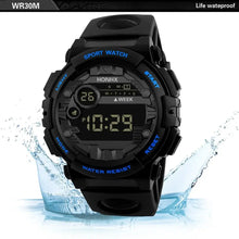 Load image into Gallery viewer, Men's Digital LED Watch with water-resistant design, featuring a 12/24 hour LED display, perfect for the modern man's active lifestyle.