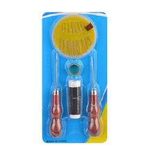 Load image into Gallery viewer, eZthings Tailors Awl Repair Tool Kit with needles, thread, and awl for arts and crafts, ideal for sewing and creative projects.