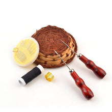 Load image into Gallery viewer, eZthings Tailors Awl Repair Tool Kit with awl, needle, thread, and accessories for arts and crafts sewing projects
