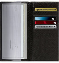 Cargar imagen en el visor de la galería, Genuine Leather Checkbook Cover – Card Slots, RFID Blocking