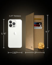 Cargar imagen en el visor de la galería, Genuine Leather Checkbook Cover – Card Slots, RFID Blocking