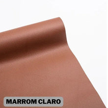 Load image into Gallery viewer, Vegan leather repair patch in maroon shade, ideal for restoring worn furniture and concealing scratches effortlessly.