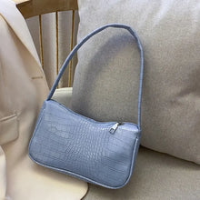 Load image into Gallery viewer, Crocodile Pattern PU Leather Women's Shoulder Bag, stylish and perfect for all occasions, with a convenient smooth zipper.