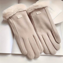 Charger l'image dans la galerie, Cashmere Warm Suede Leather Plush Touch Screen Gloves