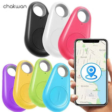 Cargar imagen en el visor de la galería, eThings Key GPS Tracker Alarm Sensor Device in various colors with smartphone app interface, durable ABS material, sleek design.