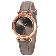 Load image into Gallery viewer, Fashion Women's Leather Casual Watch with Vegan Leather Strap, Quartz Movement, Rose Gold Case, 30g Lightweight Design