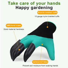 Cargar imagen en el visor de la galería, Garden gloves with ABS hard claws, waterproof latex, and stretch comfort cuffs for easy digging, weeding, and planting.