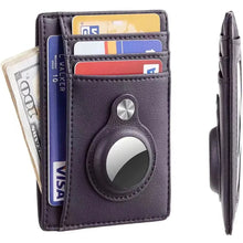 Load image into Gallery viewer, Minimalist vegan leather card wallet with multiple card slots, cash compartment, and sleek design, ideal for streamlined organization.