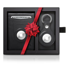 Charger l'image dans la galerie, Leather Money Clip Wallet + AirTag Keychain Gift Set – RFID Blocking