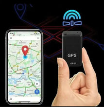 Load image into Gallery viewer, Magnetic GPS Tracker shown with smartphone app displaying location map for precise tracking of assets and vehicles